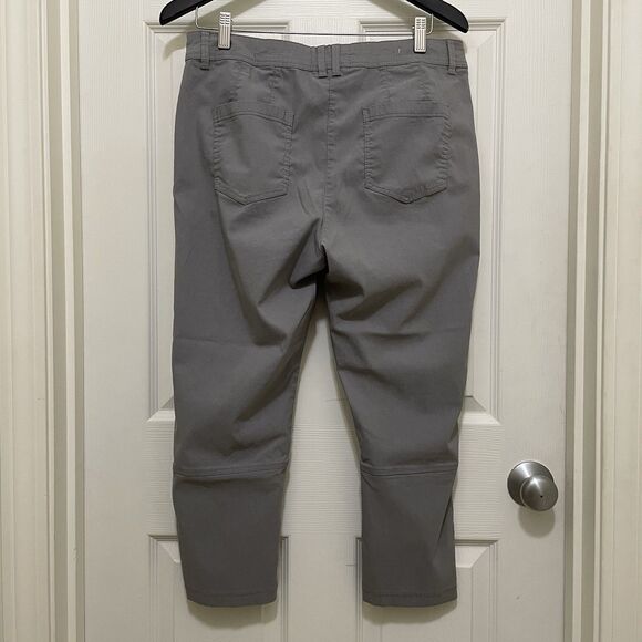 Sag Harbor New York Cropped Stretch Pants Capris Light Gray Women's‎ Sz 14 - Picture 2 of 7